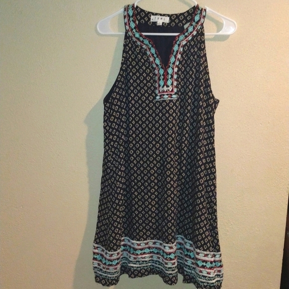 COPY - THML Embroidered Aztec Print Midi Dress L - Picture 1 of 6